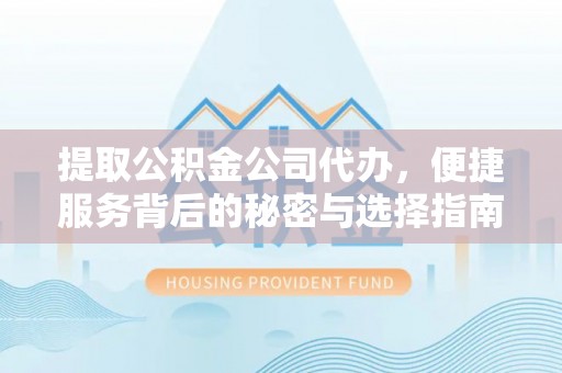 新乡提取公积金公司代办，便捷服务背后的秘密与选择指南